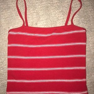 Brandy Melville red and white striped tank top